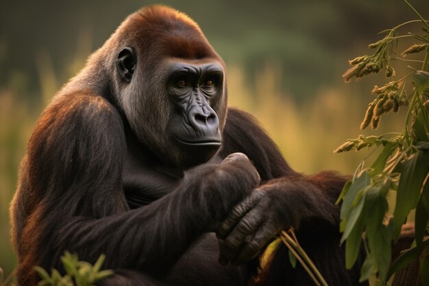 3D-weergave van een gorillaportret