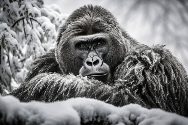 3D-weergave van een gorillaportret