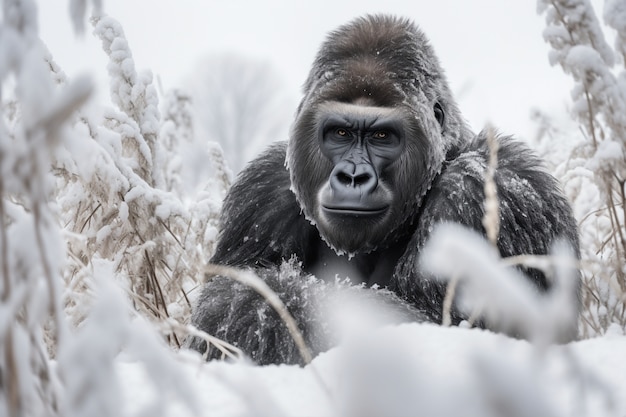 Gratis foto 3d-weergave van een gorillaportret