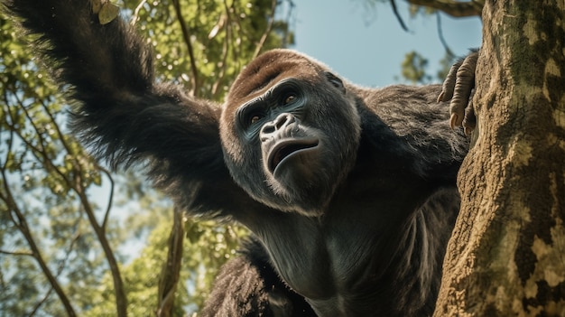 Gratis foto 3d-weergave van een gorillaportret