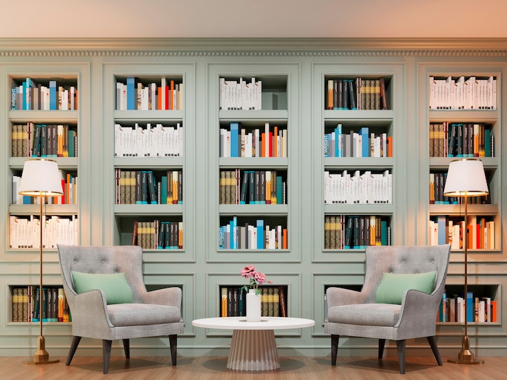 Gratis Foto 3d-weergave van het klassieke interieur