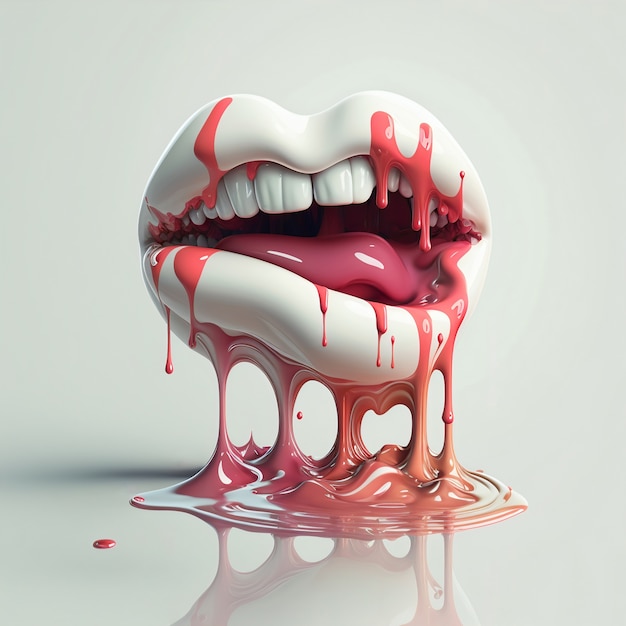 3D-weergave van het smelten van de mond