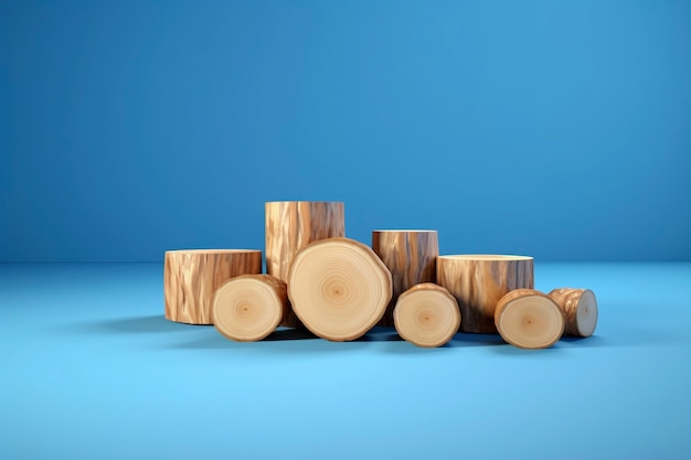 Gratis foto 3d-weergave van houtblokken
