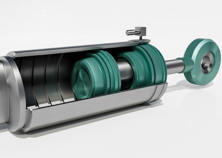 Gratis Foto 3d-weergave van hydraulische elementen