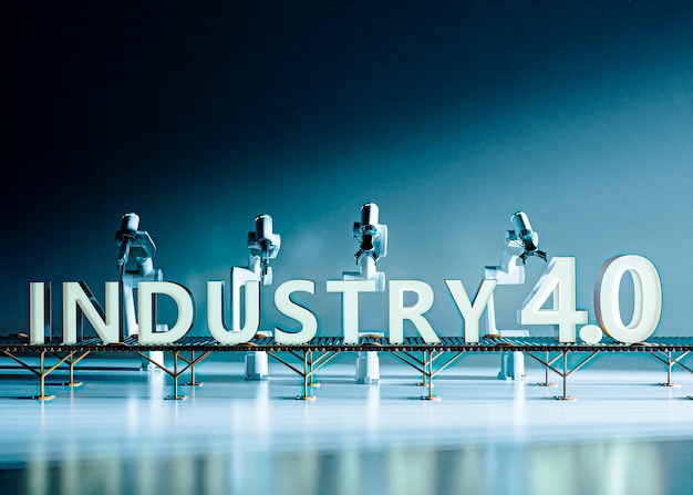 3D-weergave van industrie 40 concept