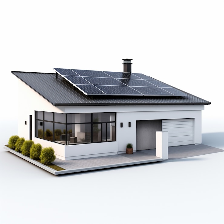 Gratis Foto 3d-weergave van isometrisch huismodel
