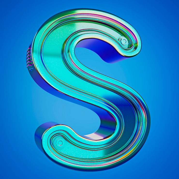 Gratis Foto 3d-weergave van letters van het alfabet