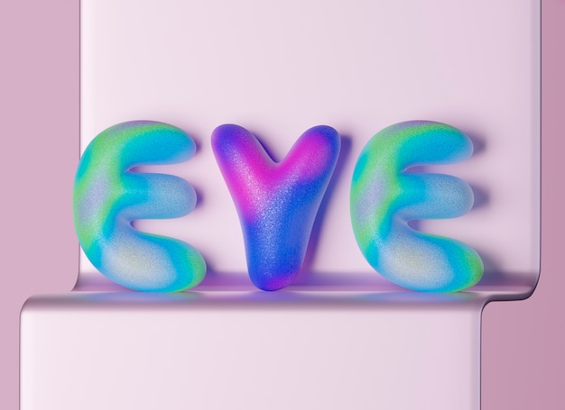 Gratis foto 3d-weergave van letters van het alfabet