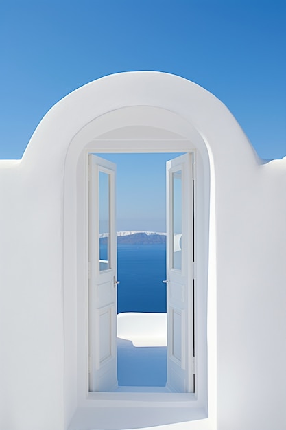 Gratis foto 3d weergave van mediterrane deur