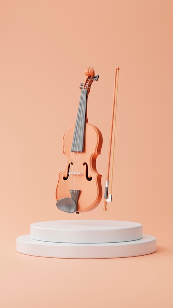 3D-weergave van muziekinstrument
