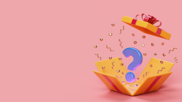 Gratis Foto 3d-weergave van mystery box