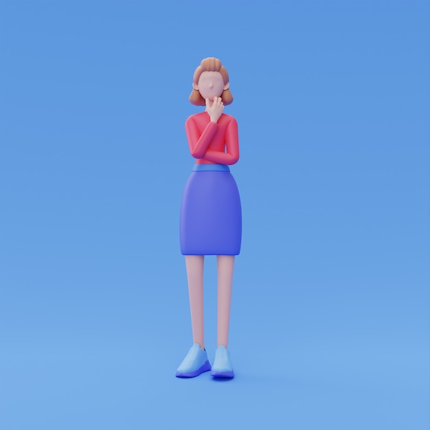 3d-weergave van online avatar-ontwerp