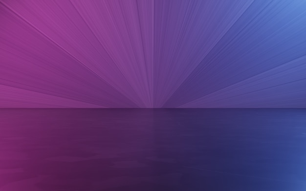 3d-weergave van paarse en blauwe abstracte kamer achtergrond