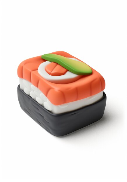 3D weergave van sushi