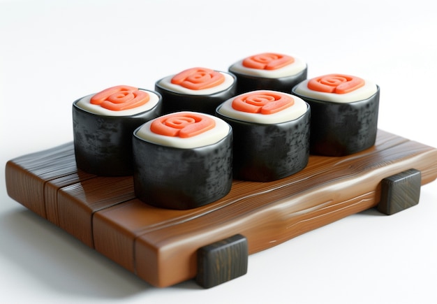 Gratis foto 3d weergave van sushi