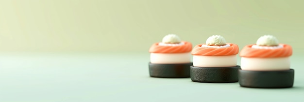 3D weergave van sushi