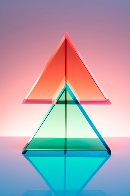 3D-weergave van transparante driehoek