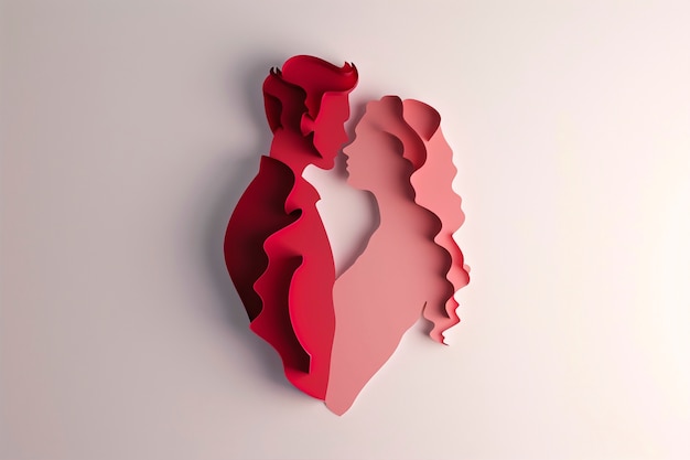 3D weergave van Valentijnsdag.