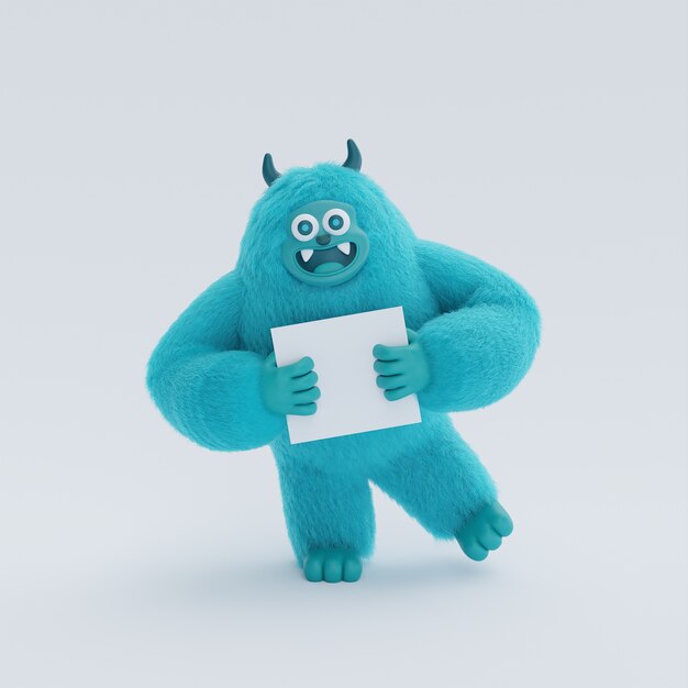 3D weergave van yeti
