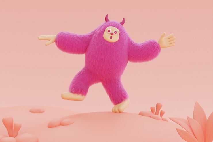 Gratis Foto 3d weergave van yeti