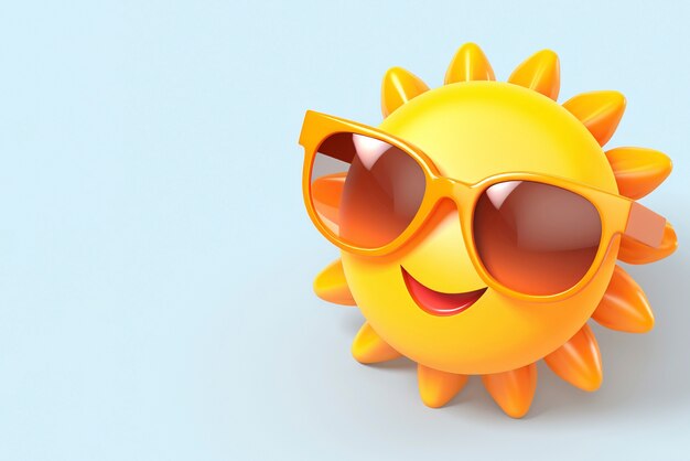 3D zon in de studio