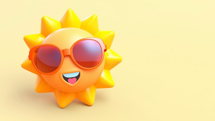 Gratis Foto 3d zon in de studio