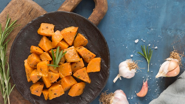 Aardappelen maaltijd plat lag samenstelling