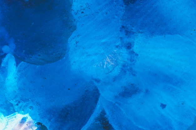 Abstract blauw aquarel bloemontwerp schilderij