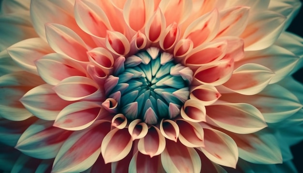 Gratis foto abstract bloemmotief roze dahlia bloesem behang gegenereerd door ai