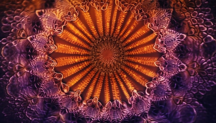 Gratis Foto abstract caleidoscooppatroon in veelkleurige fractale vorm gegenereerd door ai