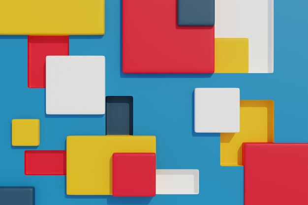 Abstract geometrisch vormenbehang