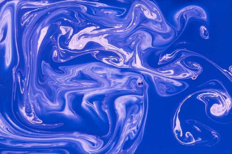 Gratis Foto abstract purper en blauw vloeibaar vloeibaar patroon