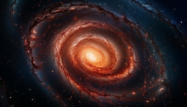 Gratis foto abstract sterrenstelsel explodeert met heldere stervormen in de diepe ruimte gegenereerd door ai