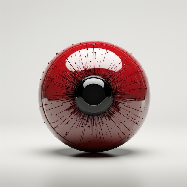 Abstracte creatieve 3D-bol met oogeffect