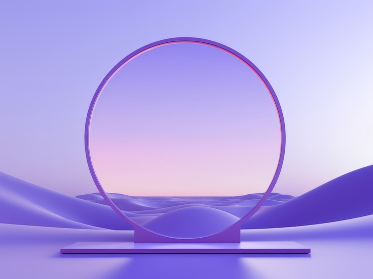 Gratis Foto abstracte fantasie landschap met kleur van het jaar paarse tonen