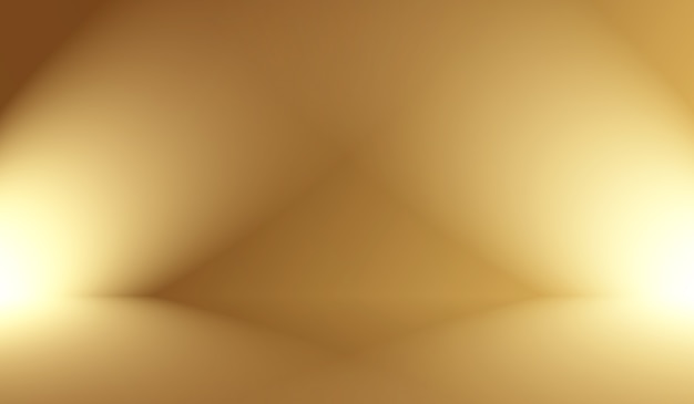 Abstracte luxe gouden gele gradiënt studio muur, goed te gebruiken als achtergrond, lay-out, banner en productpresentatie.