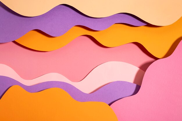 Abstracte psychedelische papercut achtergrond