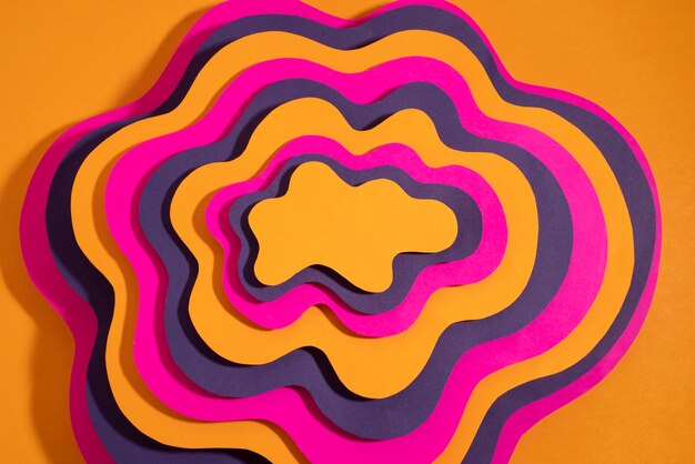 Abstracte psychedelische papieren vorm