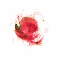 Gratis foto abstracte rode aquarel tekenen op papier