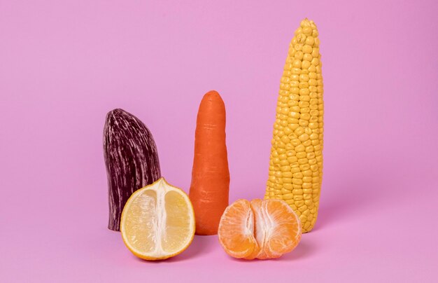 Abstracte seksuele gezondheidsregeling met voedsel
