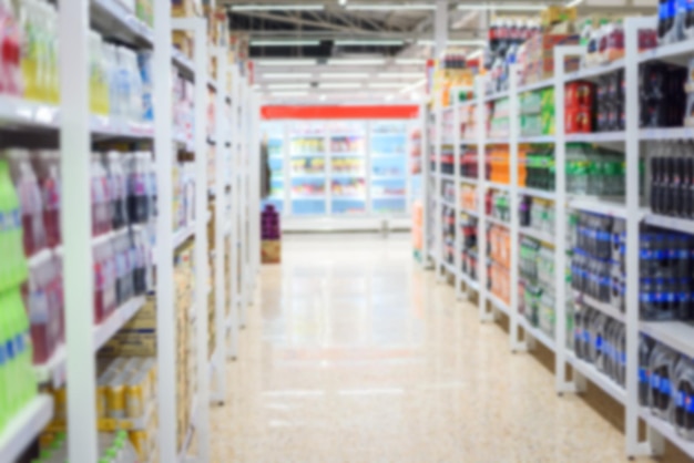 Abstracte vervaging in supermarkt supermarkt achtergrond