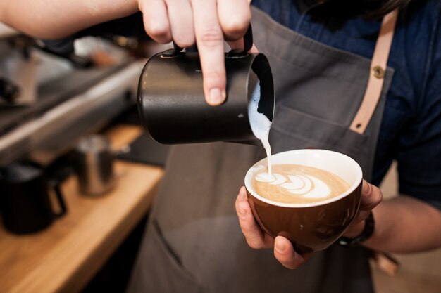 Achtergrond geroosterde koffiebonenbruin