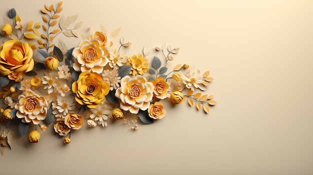 Gratis foto achtergrond met 3d bloeiende rozenbloemen