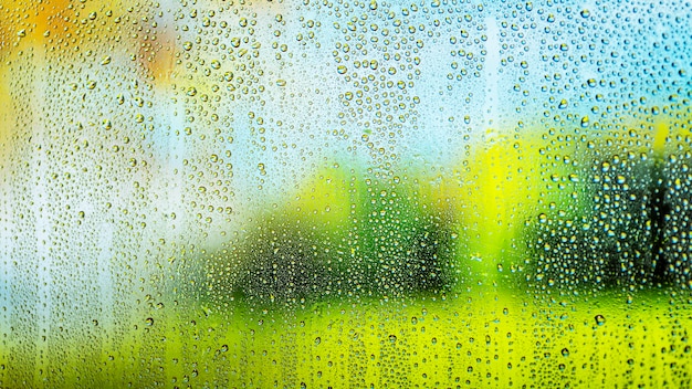 Achtergrond regendruppels close-up