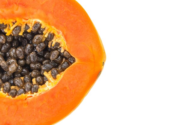 achtergrond slice papaya gele kleur