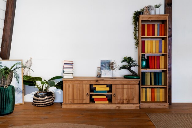 Achtergrond voor zoomgesprekken met boekenkast