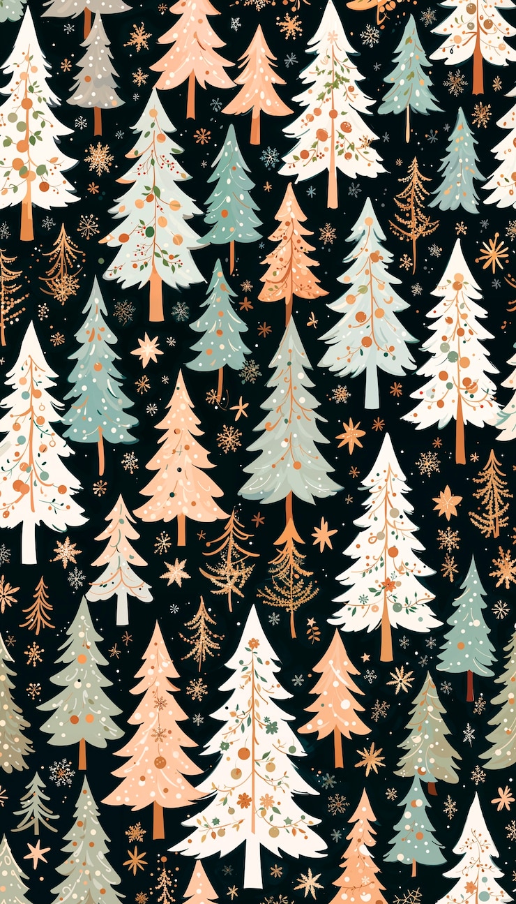 Gratis Foto achtergrondillustratie van de kerstboom