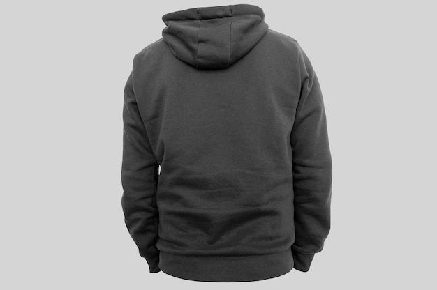 Achterkant zwarte hoodie