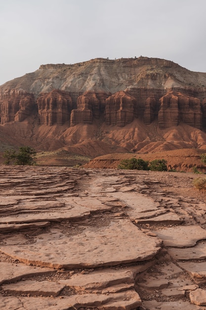 Gratis foto adembenemende opname van het capitol reef national park fruita usa