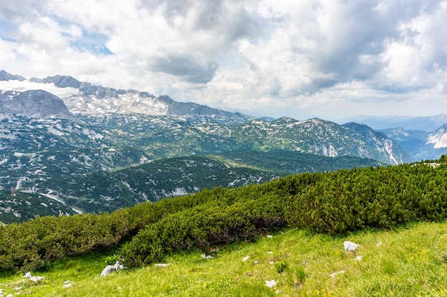 Adembenemende scène van schilderachtige Welterbespirale Obertraun Oostenrijk